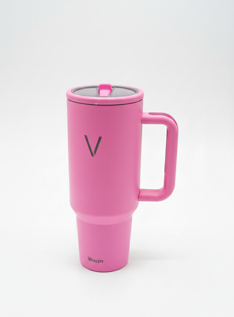 Vaso Térmico Vitality 40oz con Asa Ergonómica – Hidratación Total en Verde Menta